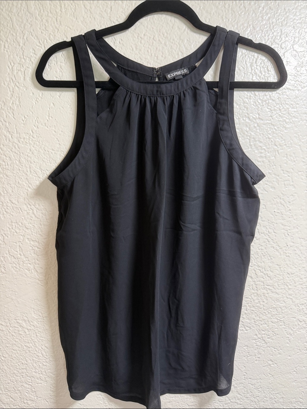 Express Black Sleeveless Halter Camisole